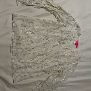 Lily Pulitzer size medium ladies blouse, fish inlay thread’s worn once like new